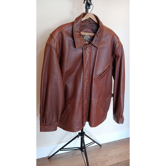 Adventure Bound Other - XL Adventure Bound Leather Jacket Brown Thick Heavy Quality Coat Oklahoma
